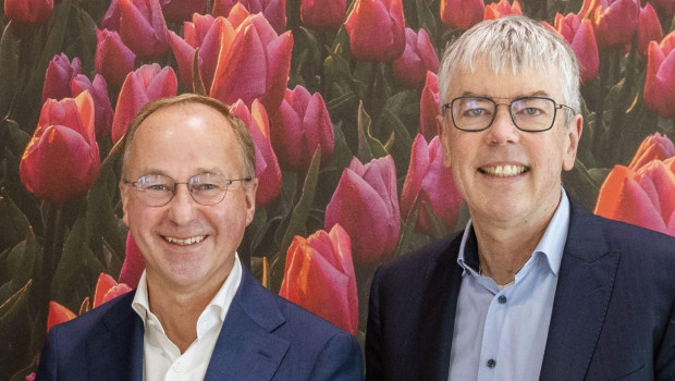 Pieter Bootsma (l.) will succeed Steven van Schilfgaarde as CEO of Royal Flora Holland. 