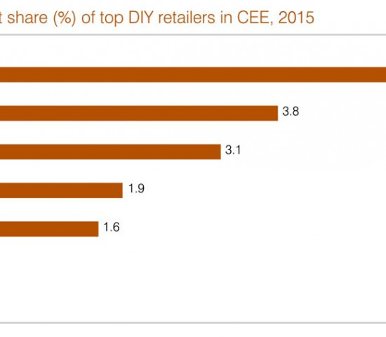 Top DIY retailers in CEE countries. Source: PMR